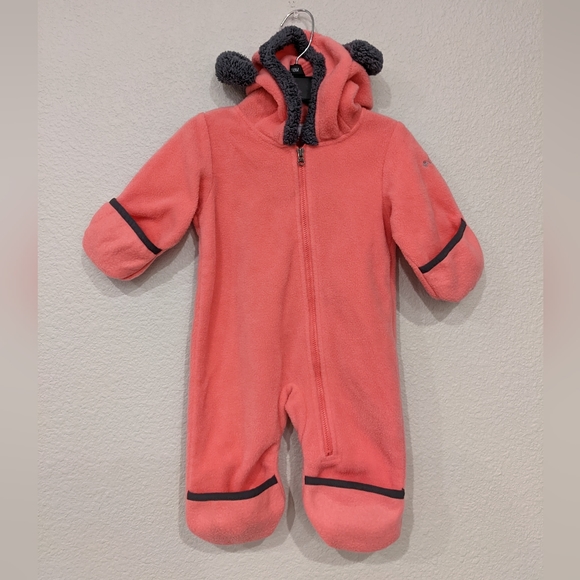 Columbia baby bunting with Sherpa bear ears on hood - 3-6m - Picture 1 of 5